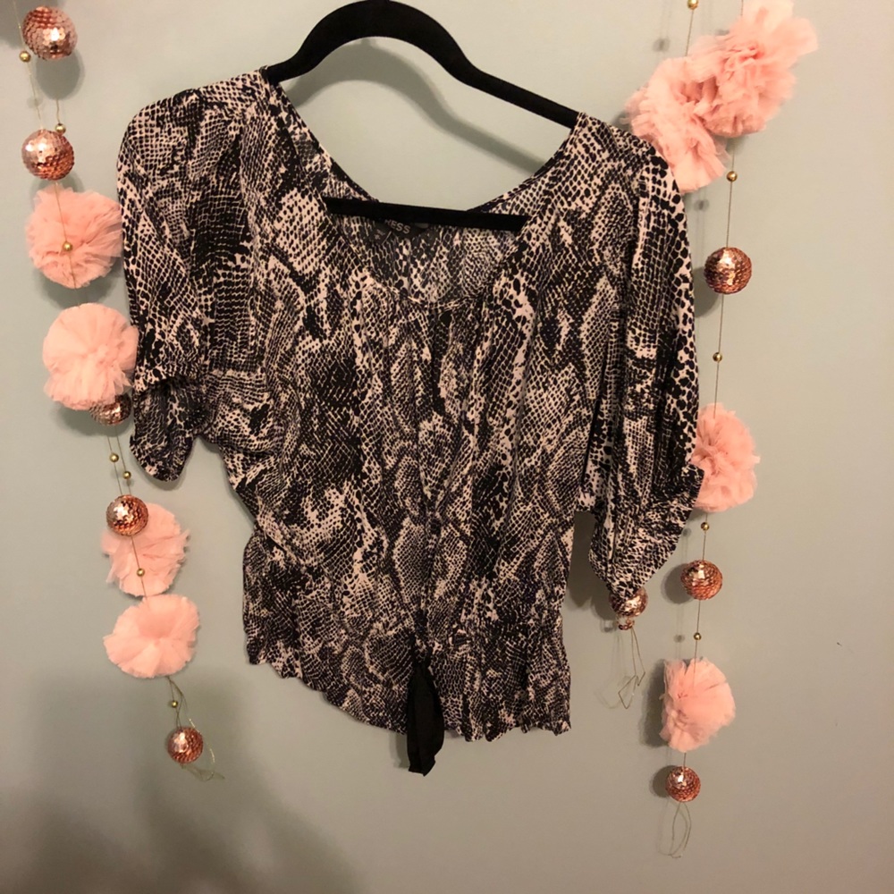 Express snakeskin print blouse